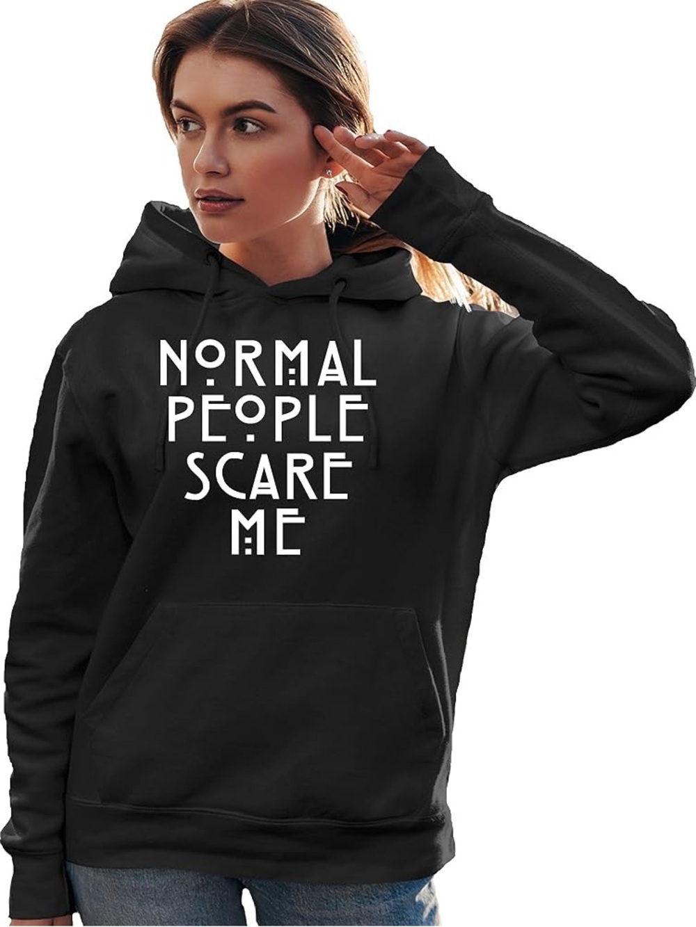 “Normal People Scare Me" Graphic Hoodie